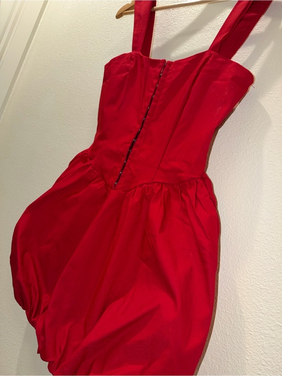 Fashion Nova Dresses & Skirts - Red corset style Bubble Skirt Dress with Straps.. very stretchy.